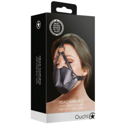 Ouch! Bâillon avec Boule et Muselière Gag Noir